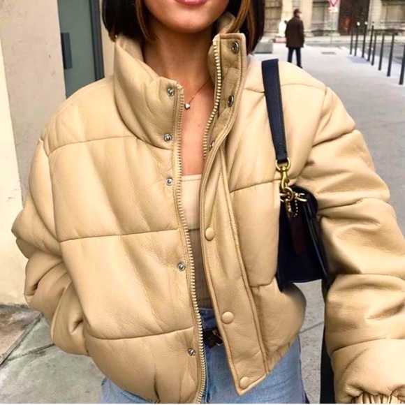 Zara Jackets & Blazers - 🔥LAST 1🔥NWT Zara Faux Leather Padded Jacket